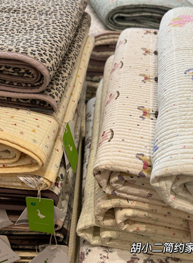 韩国大鹅双面全棉床盖单件卡通纯棉绗缝夹棉厚床单防滑榻榻米炕盖