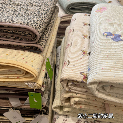韩国大鹅正品100%双面全棉床盖