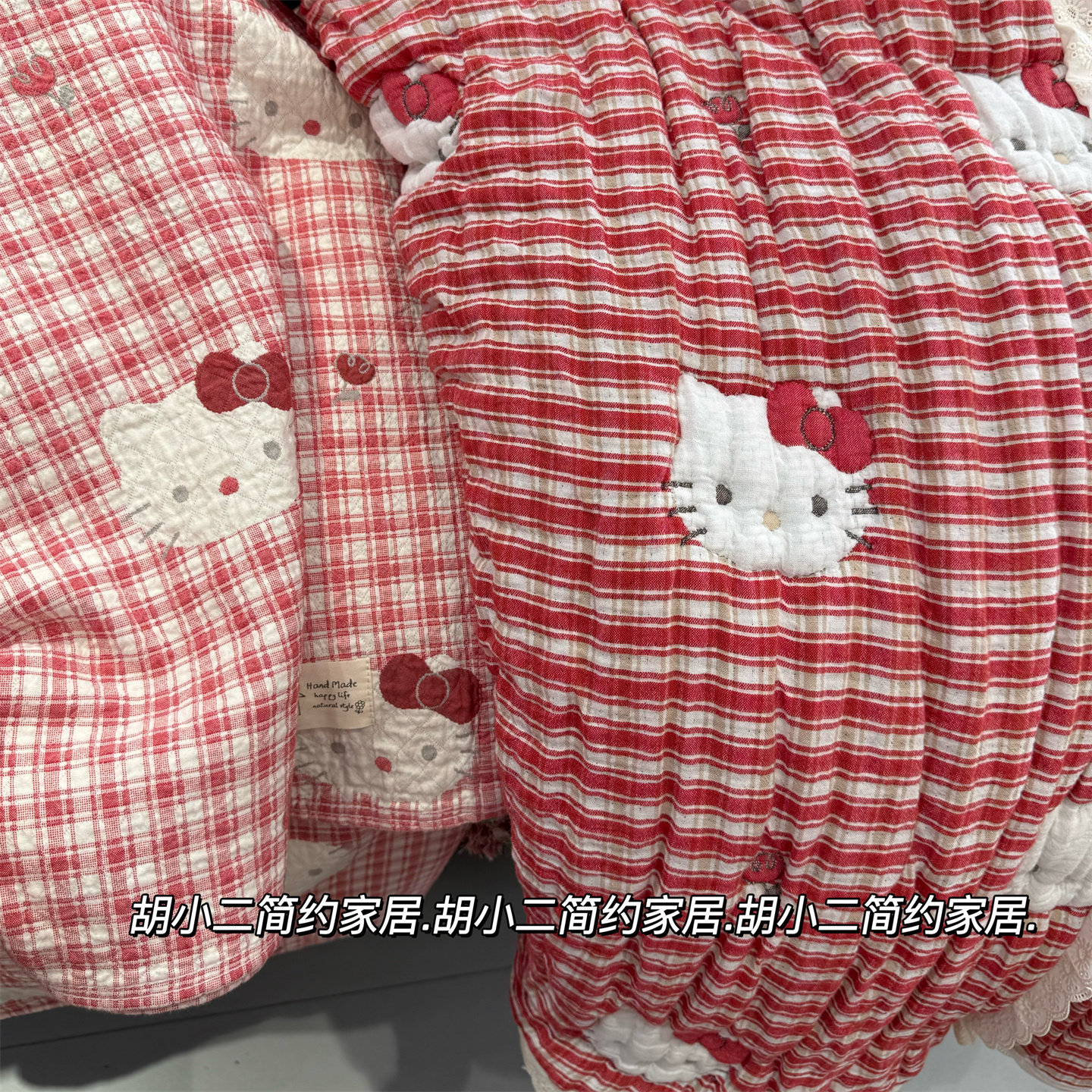 可爱猫咪全棉纱布暖气被可机洗