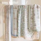 薄款 夏季 竹纤维纱布毯午睡空调毯 印花竹棉四层纱盖毯 A类卡通数码