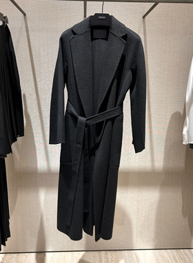 GIADA国内代购2024秋冬新款松露黑双面羊绒大衣