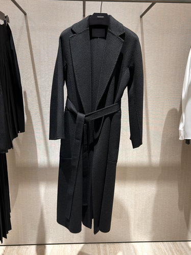 GIADA国内代购2024秋冬新款松露黑双面羊绒大衣