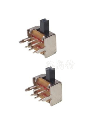 拨动开关SK22D07 手柄长4MM 2P2T双排二档六脚滑动开关SK22D07VG4