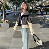 现货秋季流行冲锋衣外套女上衣夹克QD2402款P135K188，女装短外套，素依格格