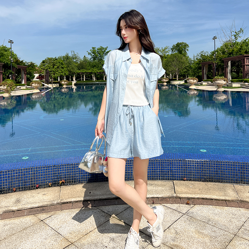 现货夏季短袖新款时尚套装女062档口2675套装P145K218，女装套装/套裙，素依格格