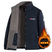 秋冬款 加厚立领夹克男装 抓绒衣冬季 摇粒绒外套男士 新款 羊羔绒上衣