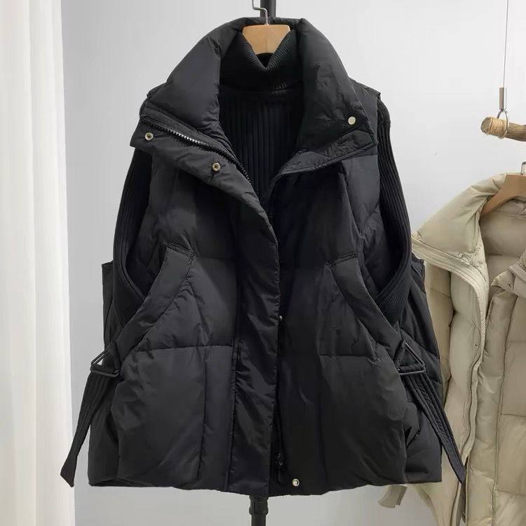 加厚羽绒棉服马甲女短款宽松显瘦时尚洋气棉背心外穿秋新款马夹