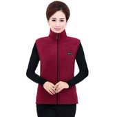 妈妈装 户外抓绒衣女2025新款 摇粒绒马甲背心秋冬季 中老年马甲坎肩