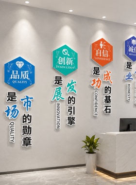 公司楼梯文化墙企业激励志标语办公室入门形象墙面装饰贴氛围布置