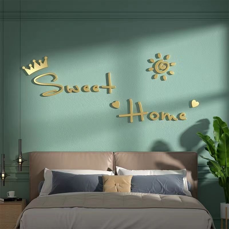 北欧风网红房间墙贴3D立体字母卧室客厅电视背景墙装饰墙贴ins
