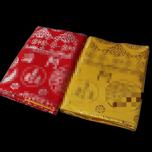 140*225高档双层织金刺绣织锦加厚加宽往升咒陀罗尼经被子五件套