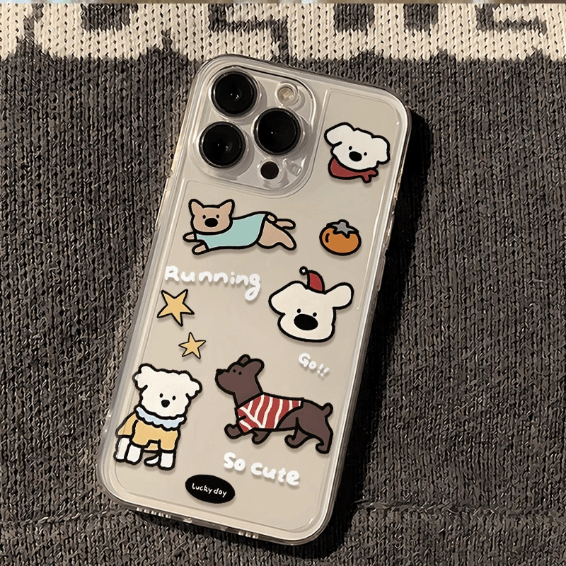 卡通可爱风小狗印花手机壳