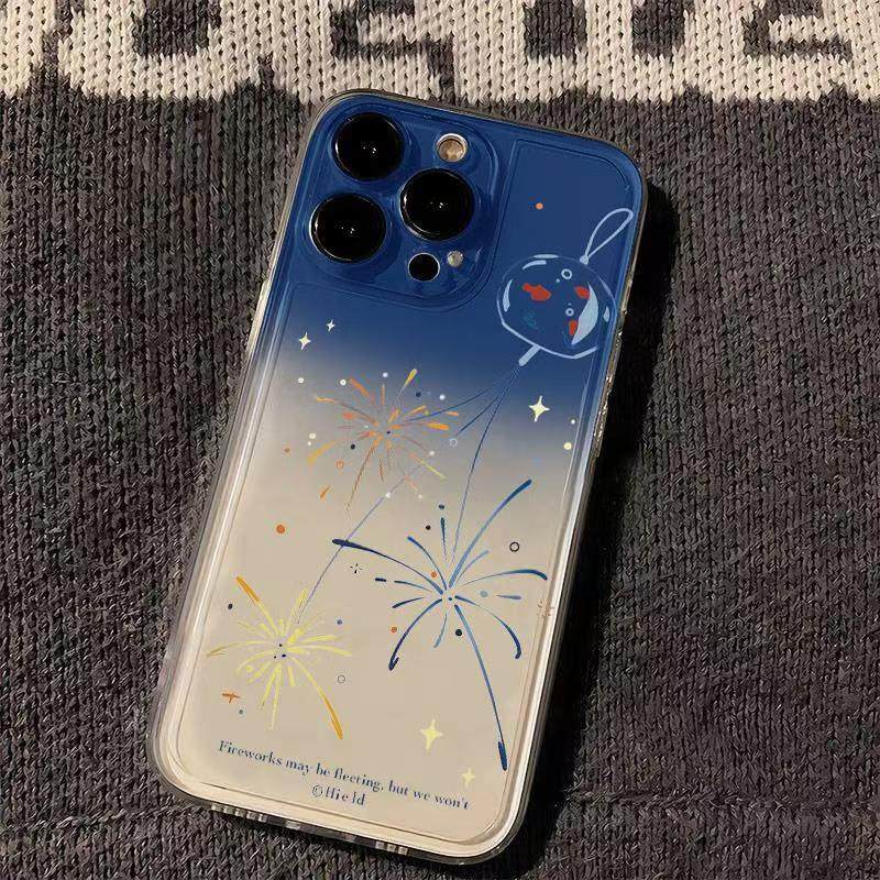 蓝烟花鱼适用苹果16手机壳iphone17新款15promax套14pro镜头15全包13por的plus硅胶11个性女x外壳12pm软壳xr,3C数码配件,手机保护套/壳,淘宝优惠券,粉丝福利购,淘宝优惠卷