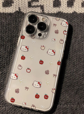 Hello Kitty苹果iPhone手机壳透明软壳卡通可爱保护套适用苹果17promax/16/15/14plus/13/12mini/11/xr少女xs