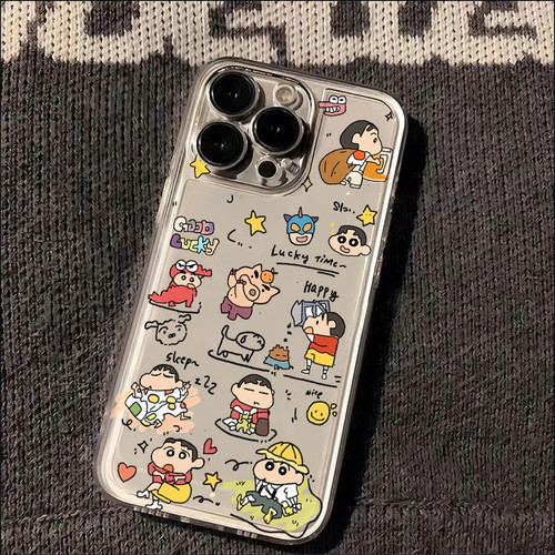 蜡笔小新适用iPhone17手机壳新款苹果16/15/14/13mini/12promax/11卡通动漫xr/xs/max软壳6s/7/8plus保护套女