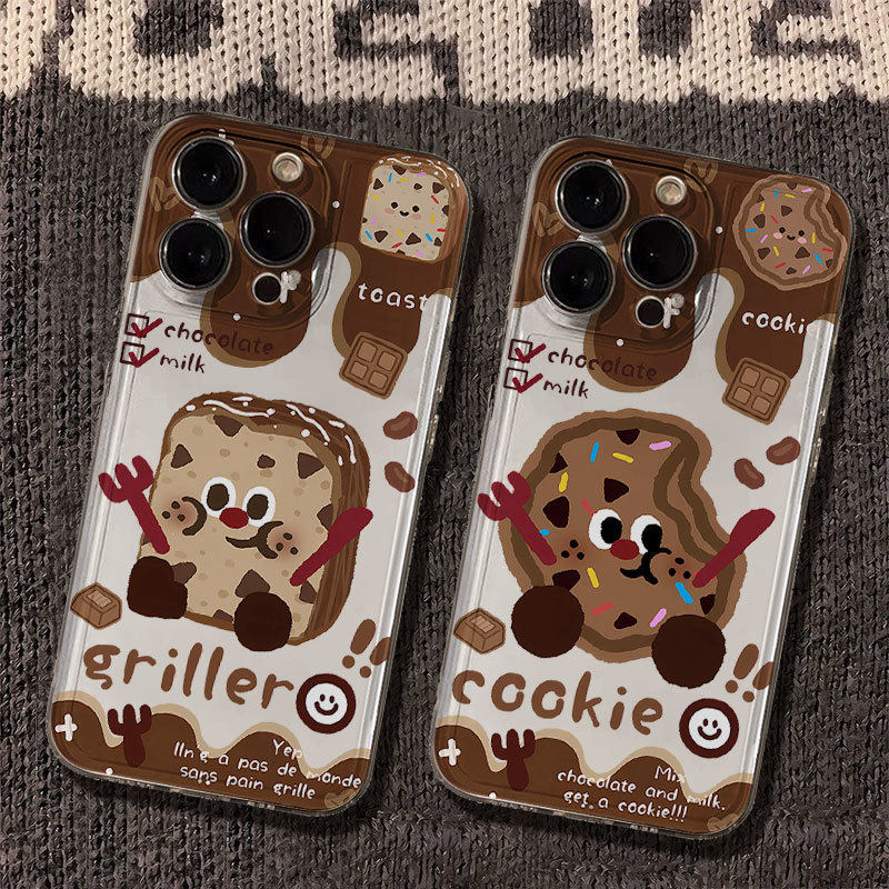巧克力曲奇适用iPhone17手机壳新款苹果16/15/14/13mini/12promax/11全包防摔xr/xs/max小众6s/7/8plus保护套