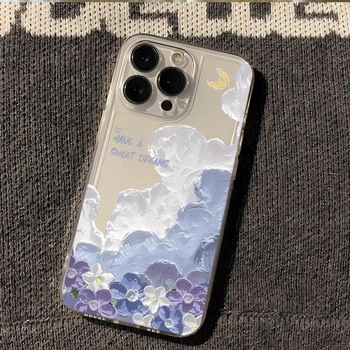 油画云朵透明软壳手机壳