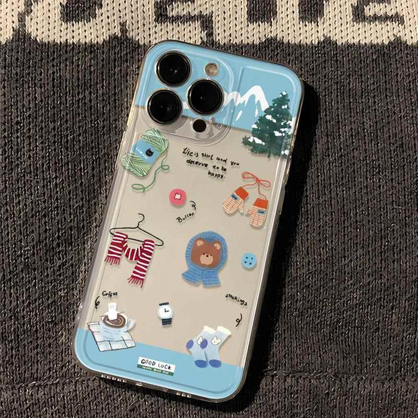 日常小熊适用iPhone16手机壳新款苹果15/14/13/12/11promax磨砂软壳xr6/xs/max情侣女17/6s/7/8p/8plus保护套