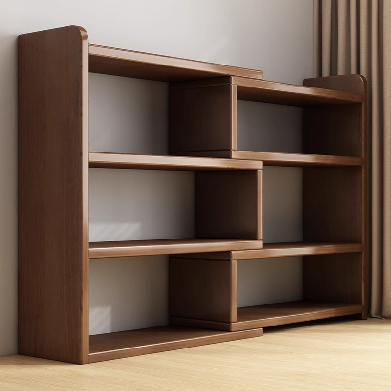 实木书架桌面置物架卧室办公室桌上小型多层架子儿童书桌收纳书柜