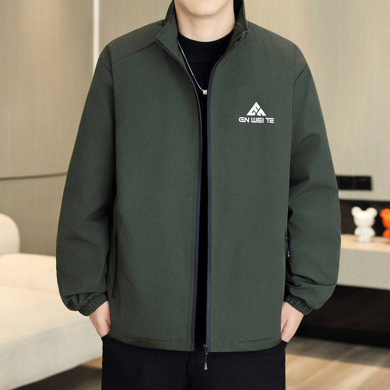 春秋季男士外套冲锋衣休闲2025多巴胺潮流夹克宽松薄款男装褂棉衣