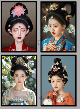 化妆装饰画彩妆学校挂画房间教室