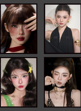 新品生活妆挂画化妆造型学校教师装饰画美妆室挂画妆容壁画美容院