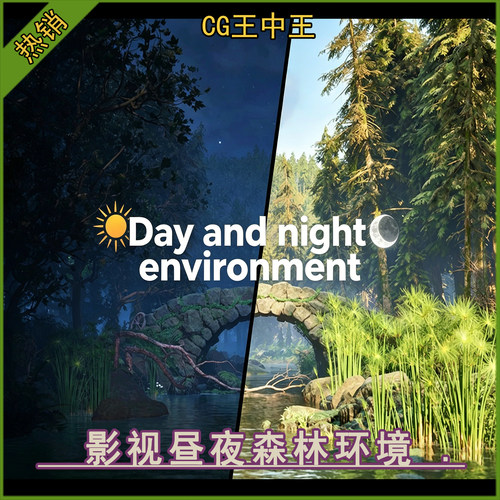 UE5虚幻5.5-5.7 Black Forest PCG Environment 日夜森林环境素材