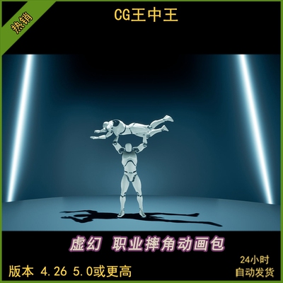 ue5虚幻4.26-5.5+影视写实擂台摔跤格斗人物角色拳脚打斗动作动画