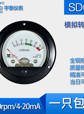 SD65 3300转4-20ma输入指针转速表r/MIN RPM变频变送器bo65