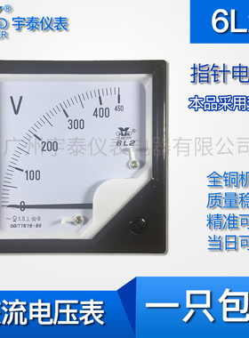 6L2交流电压表指针电压表50v 250v 450v  600v高压电压表12KV宇泰