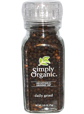 现货Simply Organic每日研磨黑胡椒即磨黑胡椒粒Black Peppercorn