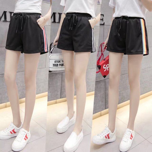 ulzzang运动三分短裤女夏季休闲大码阔腿裤松紧系带百搭薄款热裤在类目 女装/女士精品, 裤子, 休闲裤中 - 来自Buy2taobao.com提供专业的淘宝代购服务