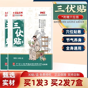 李时珍三伏贴黑膏药贴三伏天艾灸贴艾叶除湿艾草九伏贴穴位贴