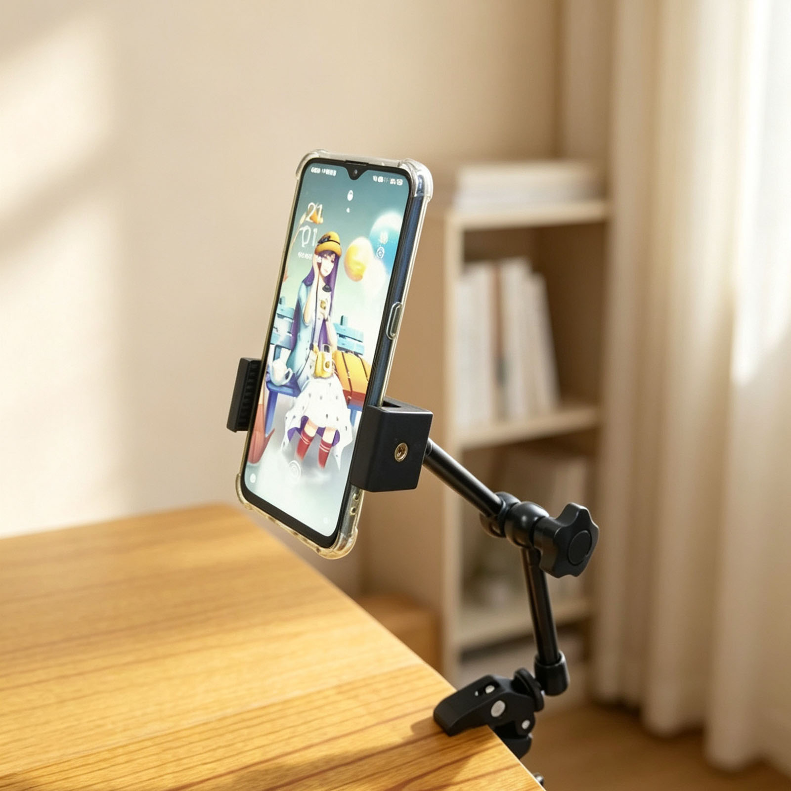 适用影石X5折叠万向延长臂手机夹图片