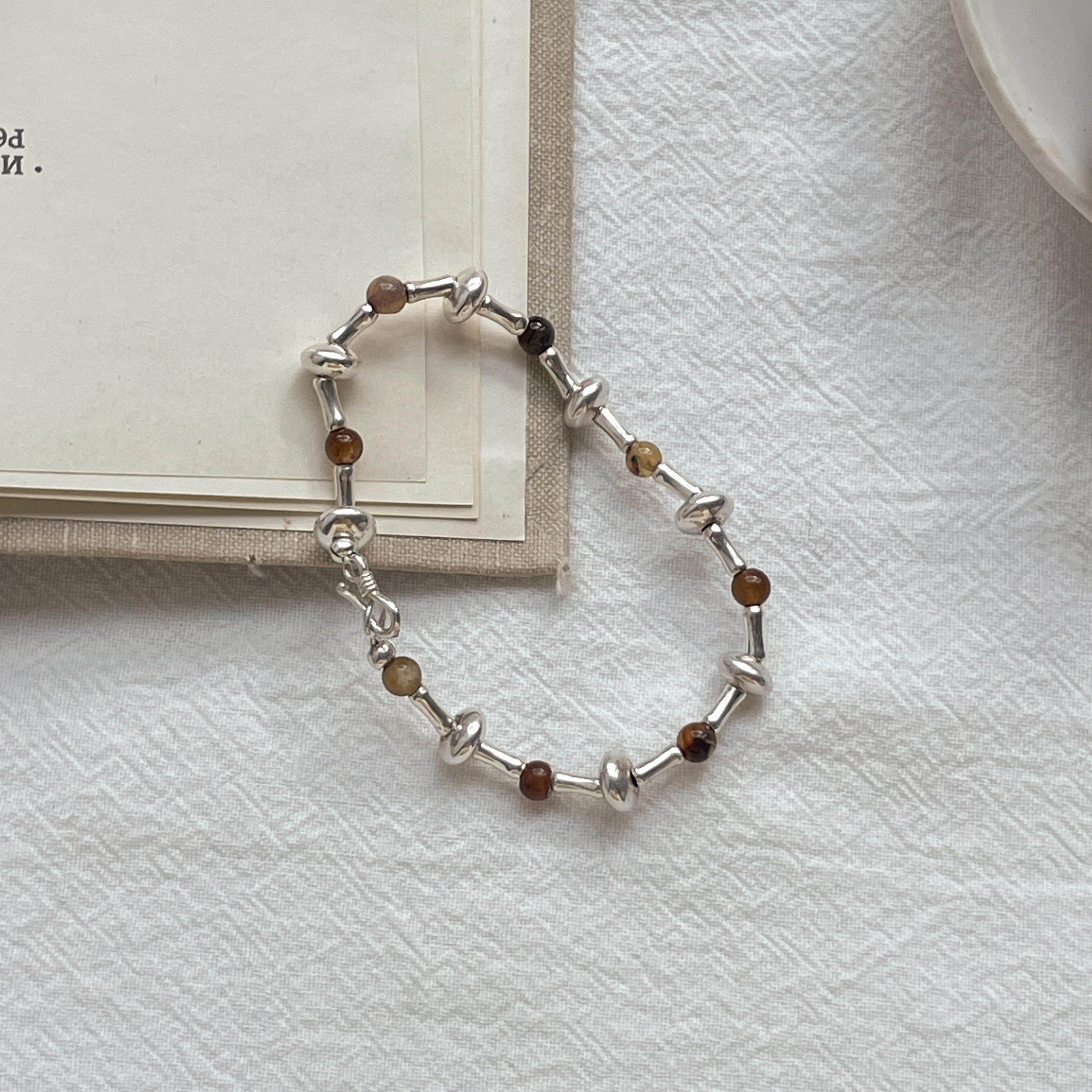 复古银手链叠戴百搭简约s925银