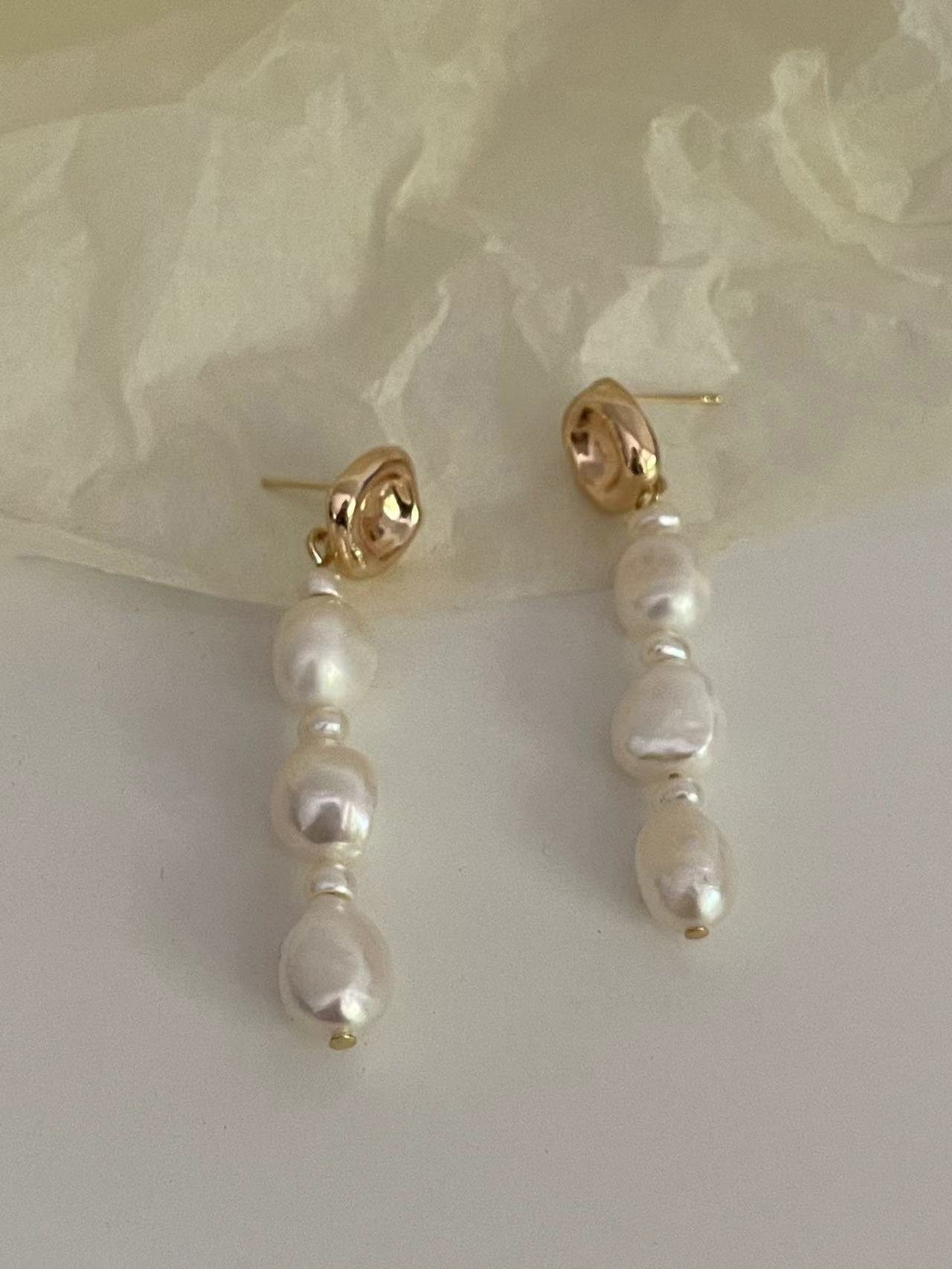 小众复古耳饰珍珠气质