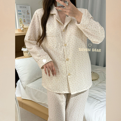 诺安琪00602-10春季女士带胸垫款双面纱家居服套装