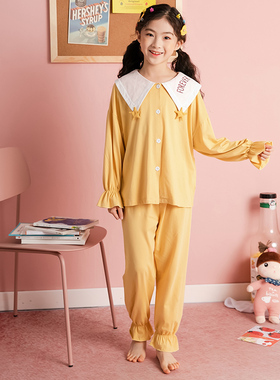 欧卡拉82748春秋季女童纯棉拉架小星星可爱可外穿居家套装