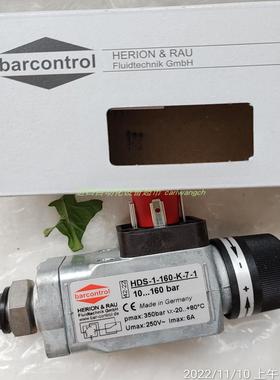 barcontrol HDS-1-200-K-7-1压力开关PDS-1-008-M-2-1全新