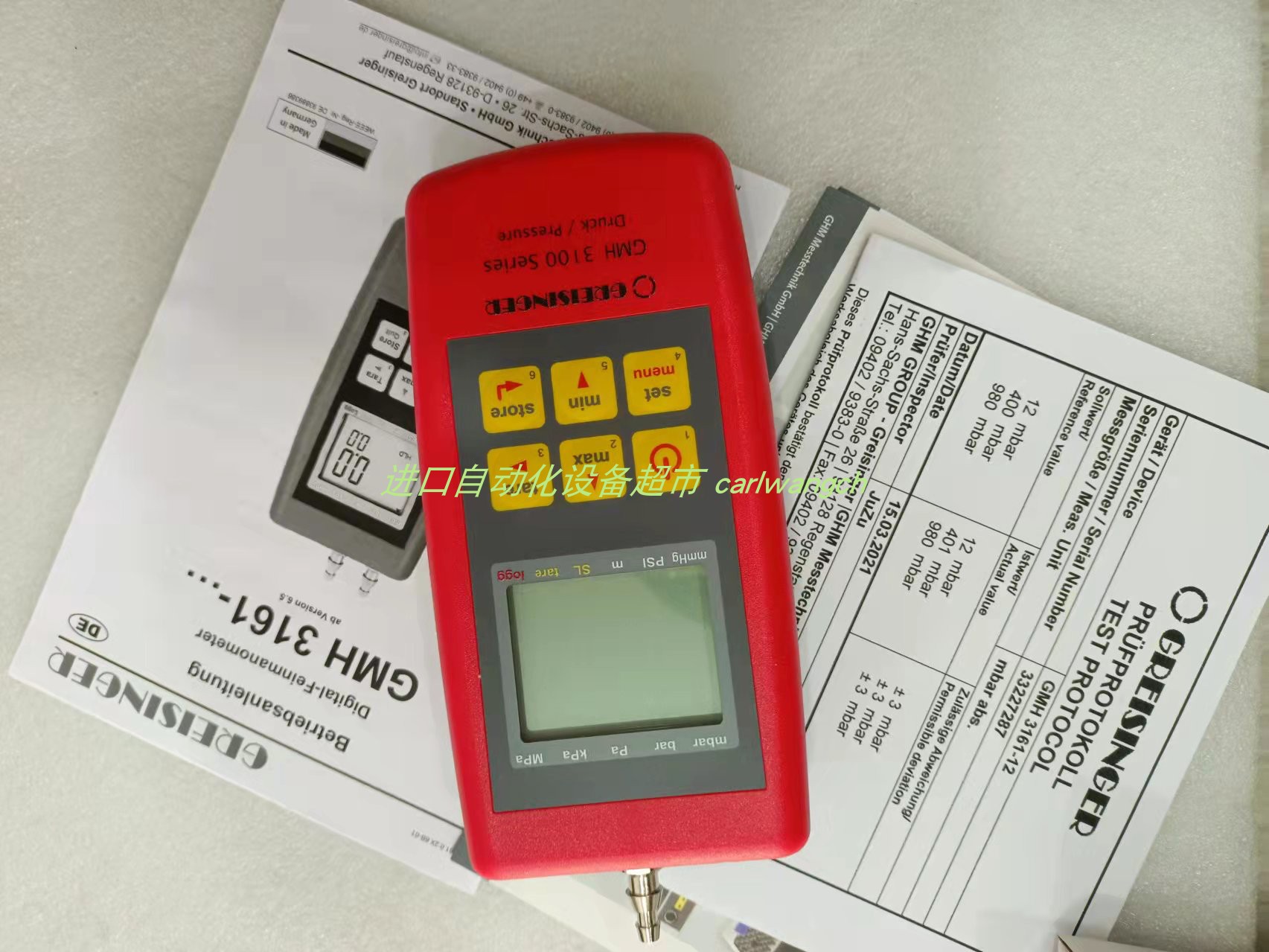 GMH3161-12压力仪Greisinger