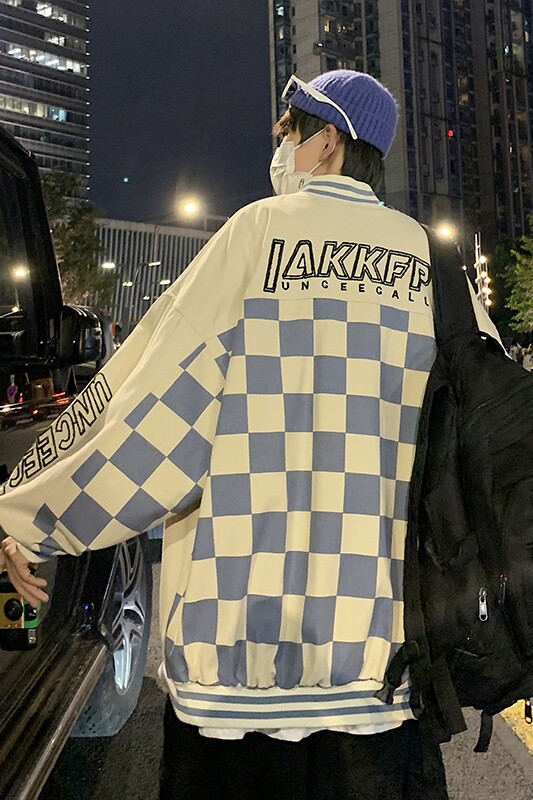 港风秋季休闲炸街夹克男外套韩版潮流棒球服个性上衣JK192/P55,男装夹克,电商D202