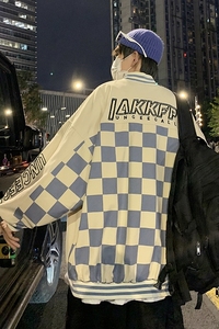 港风秋季休闲炸街夹克男外套 韩版潮流棒球服个性上衣 JK192/P55图片