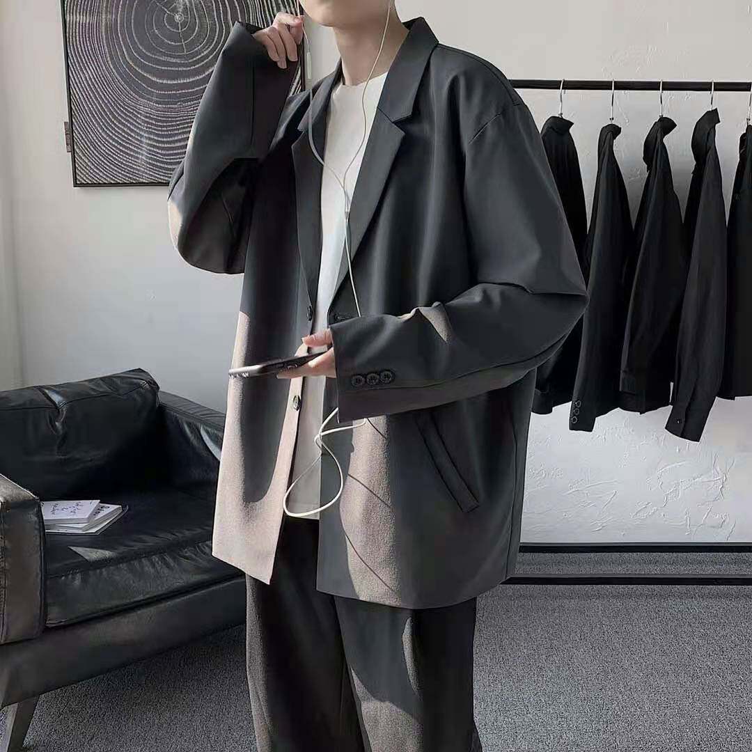 春季新港风西服外套男上衣韩版帅气休闲免烫小西装正装XZ01/P55,男装西服,电商D202