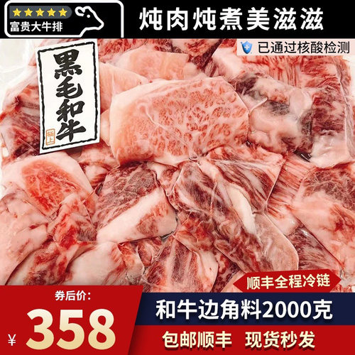 4斤澳洲m9边角料和牛雪花清真