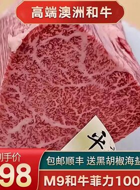 包邮2斤澳洲m9菲力牛排中段