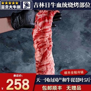 包邮5斤国产和牛天一冈山琵琶叶内裙牛腩膜烧烤横隔膜雪花牛肉
