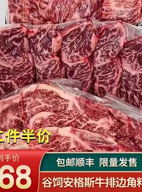 3斤谷饲安格斯m5牛排头尾边角料