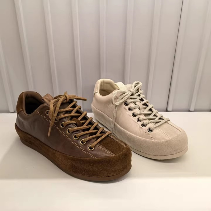 蒙布朗2026春新款复古板鞋增高厚底休闲鞋小白鞋德训鞋女50088AM6