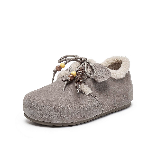 商场同款女鞋2025冬新款松果吐司勃肯鞋加绒内厚底保暖棉鞋B2831D