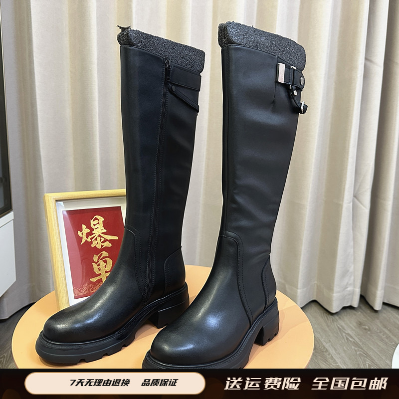 2025年冬季新款马鞍靴英伦风骑士靴长靴高筒增高厚底女靴EEZ42DG5